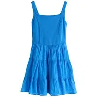 Next Sommerkleid Gestuftes Minikleid mit eckigem Ausschnitt (1-tlg)