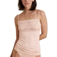 CALIDA Spaghettitop Sensual Secrets semitransparente Spitze, Viskose-Mix, Single Jersey, elastisch, weich
