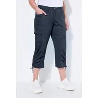 Ulla Popken Cargoshorts 7/8-Cargohose Komfortbund Saumband