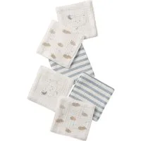 vertbaudet Waschlappen Waschlappen mit Aufbewahrungsbeutel, 6er-Pack