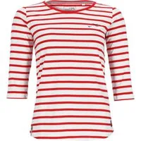 modAS 3/4-Arm-Shirt Damen 45902 Bretonisches Shirt 3/4-Arm Rundhals Ringelshirt Baumwolle Streifenshirt atmungsaktiv & hautfreundlich, Maritimer Tragekomfort