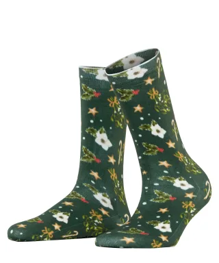 Burlington - Burlington Fancy Christmas Damen eucalyptus - Gr. - 38.5