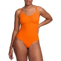 cfab (creamy fabrics) Shaping-Body Bodysuit Sculpting Shapewear mit Slip-Sunset Orange-XL (1-tlg)