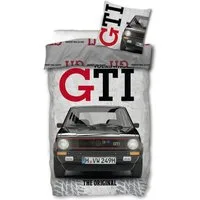 SkyBrands Bettwäsche VW Golf 1 GTI - Legende - Bettwäsche-Set, Volkswagen 135x200 & 80x80, Baumwolle, 100% Baumwolle