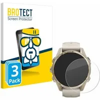 BROTECT Displayschutzglas Folie für Garmin Fenix 8 (43 mm), 3 Stück, Schutzfolie Glas Panzer Display Schutz klar