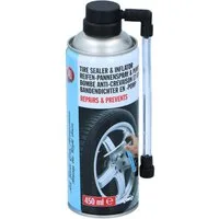 All Ride Reifen-Reparaturset REIFEN-PANNENSPRAY & PUMPE 450ml für Auto Motorrad 38, Reifendichtmittel Reifenreparaturspray Reifen Reparatur Spray