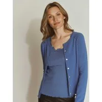 rosemunde Strickjacke Laica cardigan mit Wolle und Kaschmir mit Rundhalsausschnitt, Woll-Kaschmir-Mix