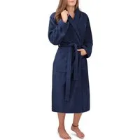 normani Damenbademantel Damen Premium Bademantel Basic, 122, Baumwolle, Schalkragen, Bindegürtel, Saunamantel aus weicher Baumwolle