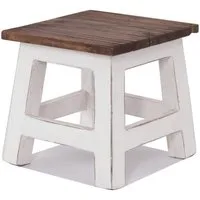 DESIGN DELIGHTS Hocker Fusshocker PALO, 27x26cm (HxB), rustikaler Holzhocker Massivhocker