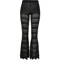 URBAN CLASSICS Leggings Urban Classics Damen Ladies Flared Crochet Knit Leggings (1-tlg)