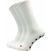 GAWILO Sportsocken für Herren - Fußball Socken für extra Grip im Fußballschuh (3 Paar) Noppen sorgen für Halt beim Fussball - Antirutsch in schwarz & weiß