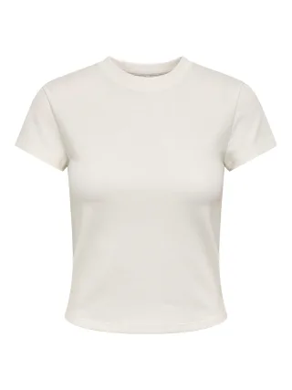 ONLY - ONLSUPERIOR S/S O-NECK TOP CC JRS Cloud Dancer - Gr. - L