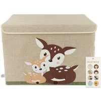 BIECO Spielzeugtruhe Bieco Kinder Aufbewahrungsbox mit Deckel 65L, faltbar Spielzeugkiste
