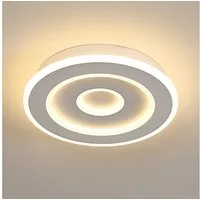 Riserva Deckenleuchten Ultradünne Runde Deckenleuchte, 28W, 3000K Warmweiß, Ø28cm, Weiß, LED wechselbar
