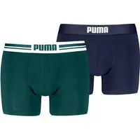 PUMA Boxershorts PUMA MEN EVERYDAY PLACED LOGO BOXERS 2P (2er Pack) mit elastischem Logobund