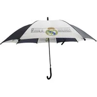 Real Madrid Stockregenschirm Real Madrid Regenschirm Stockschirm 96cm mit gebogenem Griff