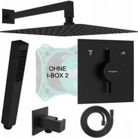 Hansgrohe und Bofler Duscharmatur Hansgrohe "DuoTurn E" Unterputz Armatur, Umsteller für 2 Verbraucher (OHNE IBOX 2 Grundkörper !, Unterputz Duschsystem, Duschanlage, Duschset, inkl. BOFLER Duschset #49-O, Brauseset, Regendusche 30cm, Wandarm) matt s