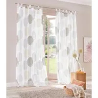 OTTO home Gardine Belem (2 St), Schlaufen, transparent, Polyester, transparent, Polyester, gewebt
