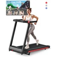 SUPERUN Laufband für Zuhause mit 158 KG Tragfähigkeit und APP-Steuerung (1-tlg), Raceable Laufband Geeignet für High-Tech-Geräte