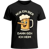 MoonWorks Print-Shirt Herren T-Shirt für das Oktoberfest Nur ein Bier dann geh ich heim mit Print