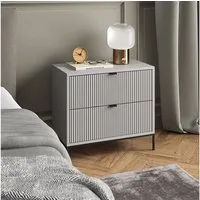 Vicco Nachtschrank Eliza, Grau, 66 x 60 cm (1-St)