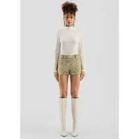 QS Shorts Hose QS x Vanessa Mai, glitzernde Pailettenshorts
