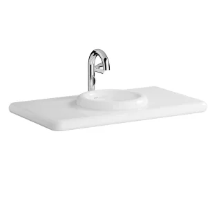 VitrA Liquid Konsolenplatte Breite 100 cm mit Waschtischausschnitt und Hahnloch,7310B403-1826 7310B403-1826