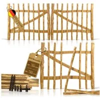 BooGardi Gartentor Staketentor Bausatz Haselnuss Holz, (DIY Gartentür · 80 cm breit x 50 cm hoch · Lattenabstand 3-5), Einflügel- & Doppelflügel-Tor · Staketenzaun · Flügeltore