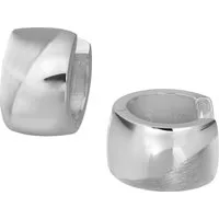SilberDream Paar Creolen SilberDream Ohrringe 14mm Damen-Schmuck (Creolen), Damen Creolen Welle aus 925 Sterling Silber, Farbe: silber