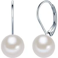 Valero Pearls Perlenohrringe silber, und Süßwasserzuchtperle in weiß