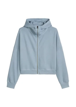 Marc OPolo Casual - Logo-Hoodie-Sweatjacke relaxed Grey Horizon - Gr. - XS