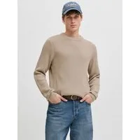 Jack & Jones Rundhalspullover JJEDOVER KNIT CREW NECK SN Baumwollmischung, regular fit