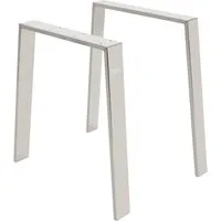 ML-DESIGN Tischbein Tischgestell Loft 2er Set Bankkufen aus Stahl Industriedesign U-Form, Bankgestell Bankbeine Tischkufen Profil 8x2cm Möbelfüße aus Metall