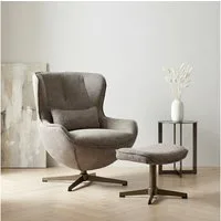 OTTO home Sessel YOLLI Relaxsessel, TV-Sessel mit Hocker, 360° Grad drehbar