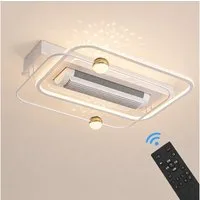 Euroton Deckenventilator Deckenventilator mit LED Beleuchtung mit Fernbedienung einstellbar, 20 cm Durchmesser, Lichtfarbe und Helligkeit einstellbar