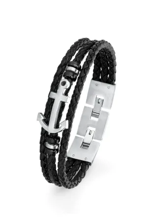 s.Oliver - Armband schwarz - Gr. - 21