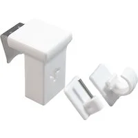 dekondo Fensterhaken Dekohaken Dekoklipp mit unterschiedlichen Aufsätzen, weiß, für einen Klemmbereich (Rahmenstärke des Fensters/Fensterdicke) von 10-27 mm, (10-St), oben "oder" seitlich am Fenster zu befestigen