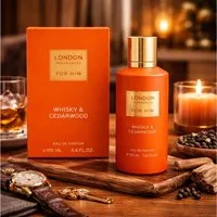 LONDON FRAGRANCES Eau de Parfum For Him, Herrenduft. Blue Agava & Whisky Cedarwood 100 ml, 1-tlg., Hergestellt in UK, Elegant