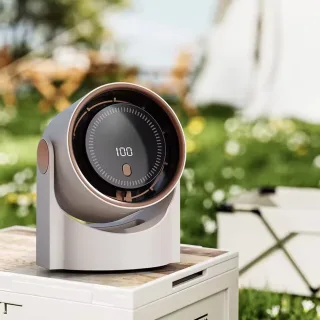 IPRee Mini Cooling Fan Silent Portable Bladeless Fan 100 Level Desktop Fan USB Rechargeable Digital Display High-Speed C
