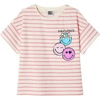 vertbaudet Kurzarmshirt Kinder T-Shirt SMILEY WORLD mit Streifen