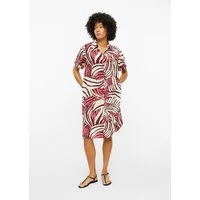 s.Oliver Midikleid Kleid Strukturiertes Hemdblusenkleid