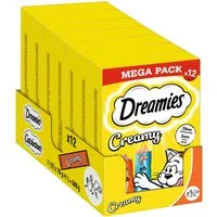 Dreamies DREAMIES™ CREAMY Multipack Huhn & Lachs 7 x 12 x 10g, Snack für: Katze