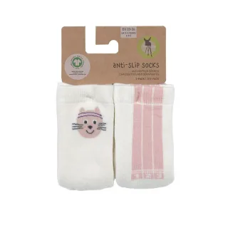 Lässig Antirutsch-Socken 2er Set, Katze Größe 23-26