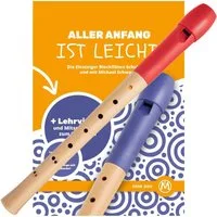Classic Cantabile Blockflöte Pivella C-Sopran Blockflöte - Aus Ahornholz mit Kopf aus Kunststoff Sopran barock