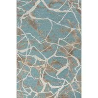 TaraCarpet Teppich TaraCarpet In und Outdoor Teppich Fantasy Marmor, rechteckig, Höhe: 5 mm, Mamor blau Wohnzimmer Balkon Terasse Esszimmer 160X230