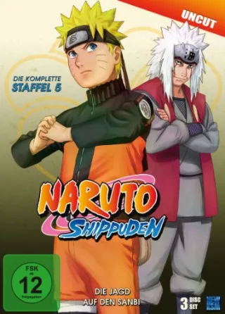 Naruto Shippuden Staffel 5: Die Jagd auf den Sanbi (Episoden 309-332 uncut - inkl. Naruto Booster Deck und Poster) [3 DVDs]