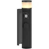 Lucande Außen-Stehlampe Corban, Metall, Schwarz IP44, 1 x 5 W LED