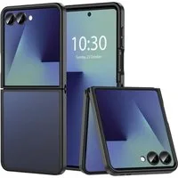 CoolGadget Handyhülle Handy Schutzhülle für Samsung Galaxy Z Flip 7 matt schwarz, Silikon TPU Hülle Schutz Tasche Cover schlicht Slim Case