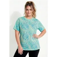 Ulla Popken T-Shirt Funktions-Shirt Korallen Rundhals Halbarm