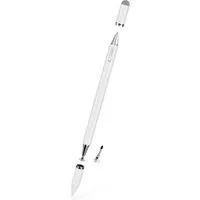 TECH PROTECT Eingabestift USP200 (Set mit Zubehör, Stylus mit 4 Ersatzspitzen) 3-in-1 Stylus mit austauschbaren Präzisionsspitzen